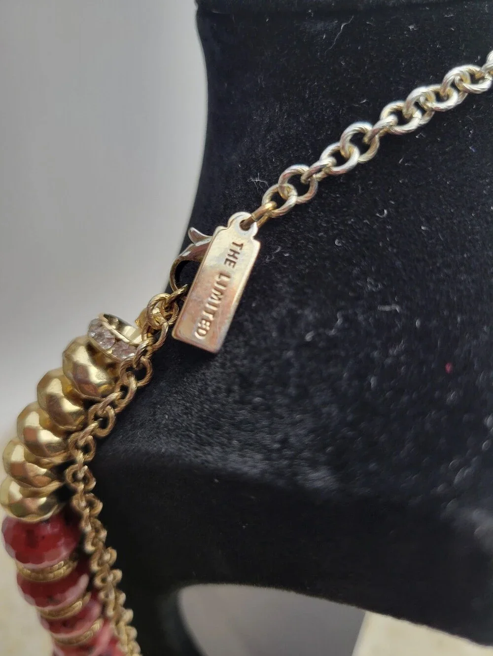 The Limited Vintage Pinkish/Ref Beaded Statement Necklace